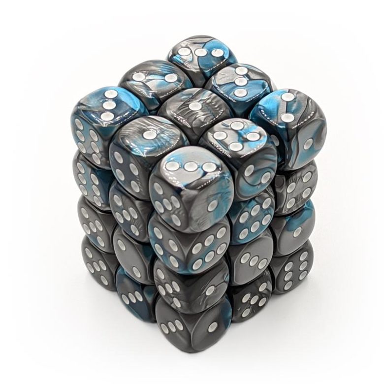Boite de 36d6 Gemini Steel-Teal w/white