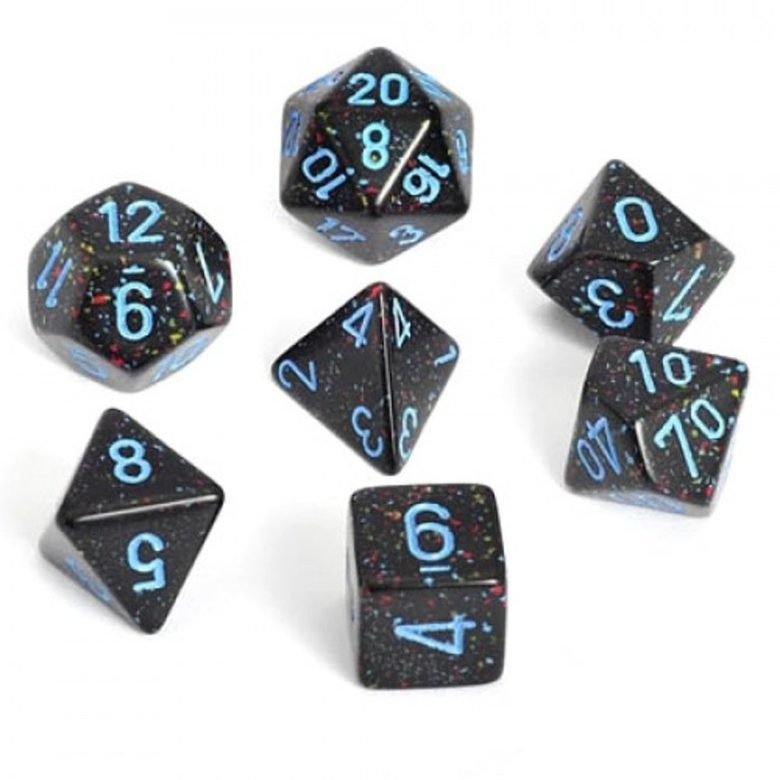 Dés en boite Speckled Blue Stars