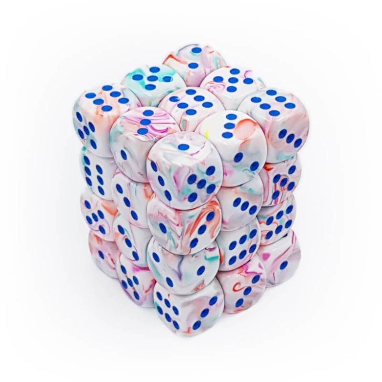 Boite de 36d6 Festive Pop Art w/blue