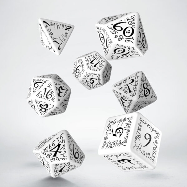 Set de Dés Elvish White & Black